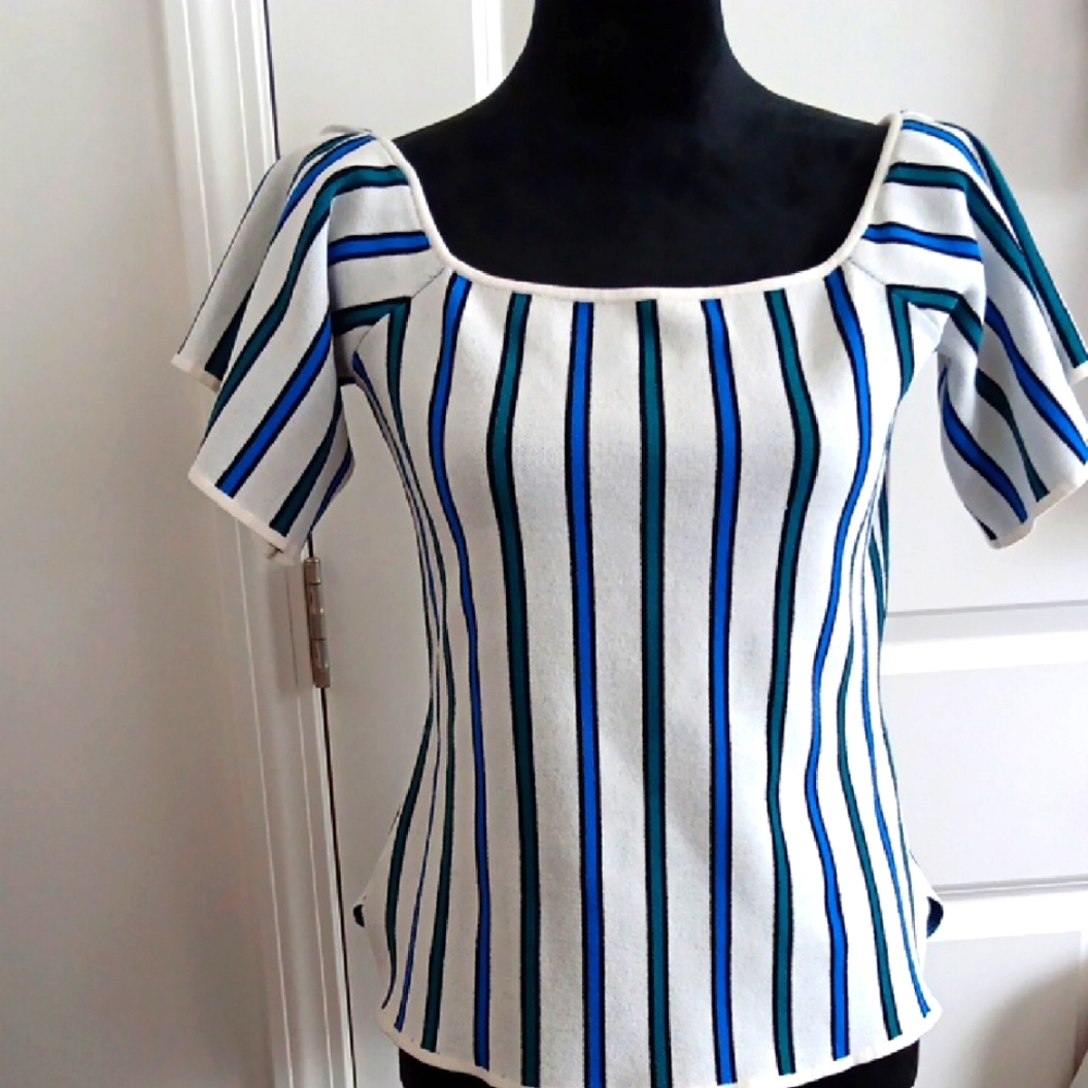 Ann Taylor Multicolor Striped Blouse